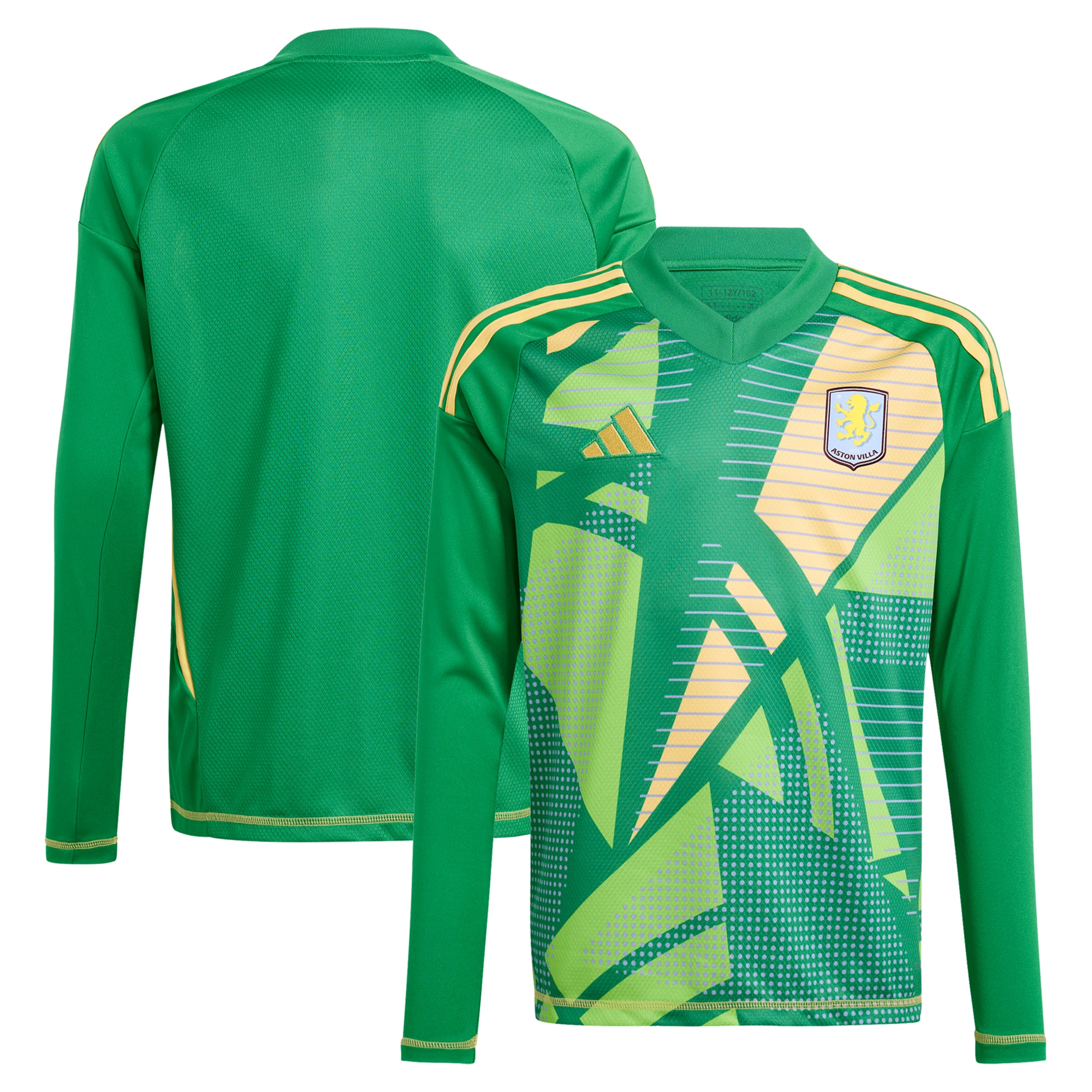 aston villa adidas goalkeeper shirt 2024-25 – long sleeve – kids – 201964011 with custom printing Collection | Official Aston Villa FC Gear Online
