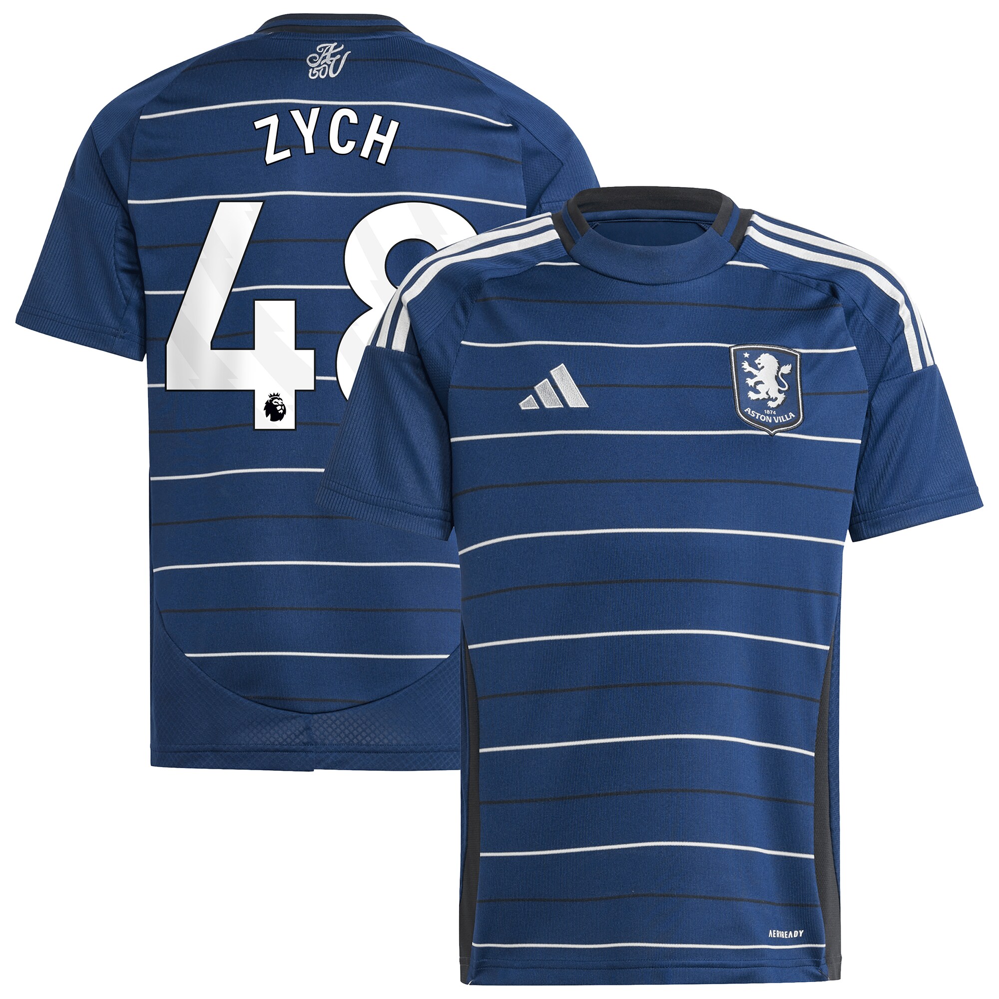 aston villa adidas goalkeeper shirt 2024-25 – long sleeve – kids with zych 48 printing – 202153095 Collection | Official Aston Villa FC Gear Online