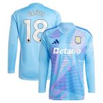 aston villa adidas goalkeeper shirt 2024-25 – long sleeve with gauci 18 printing – 202030982 Collection | Official Aston Villa FC Gear Online