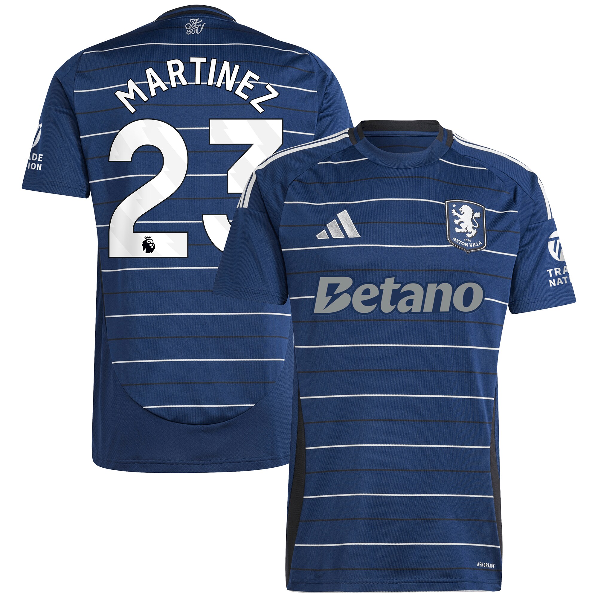 aston villa adidas goalkeeper shirt 2024-25 – long sleeve with martinez 23 printing – 202030973 Collection | Official Aston Villa FC Gear Online