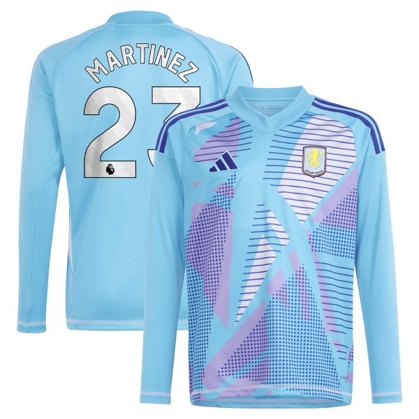 aston villa adidas goalkeeper shirt 2024-25 – long sleeve with martinez 23 printing – 202030980 Collection | Official Aston Villa FC Gear Online
