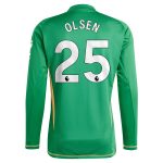aston villa adidas goalkeeper shirt 2024-25 – long sleeve with olsen 25 printing Collection | Official Aston Villa FC Gear Online