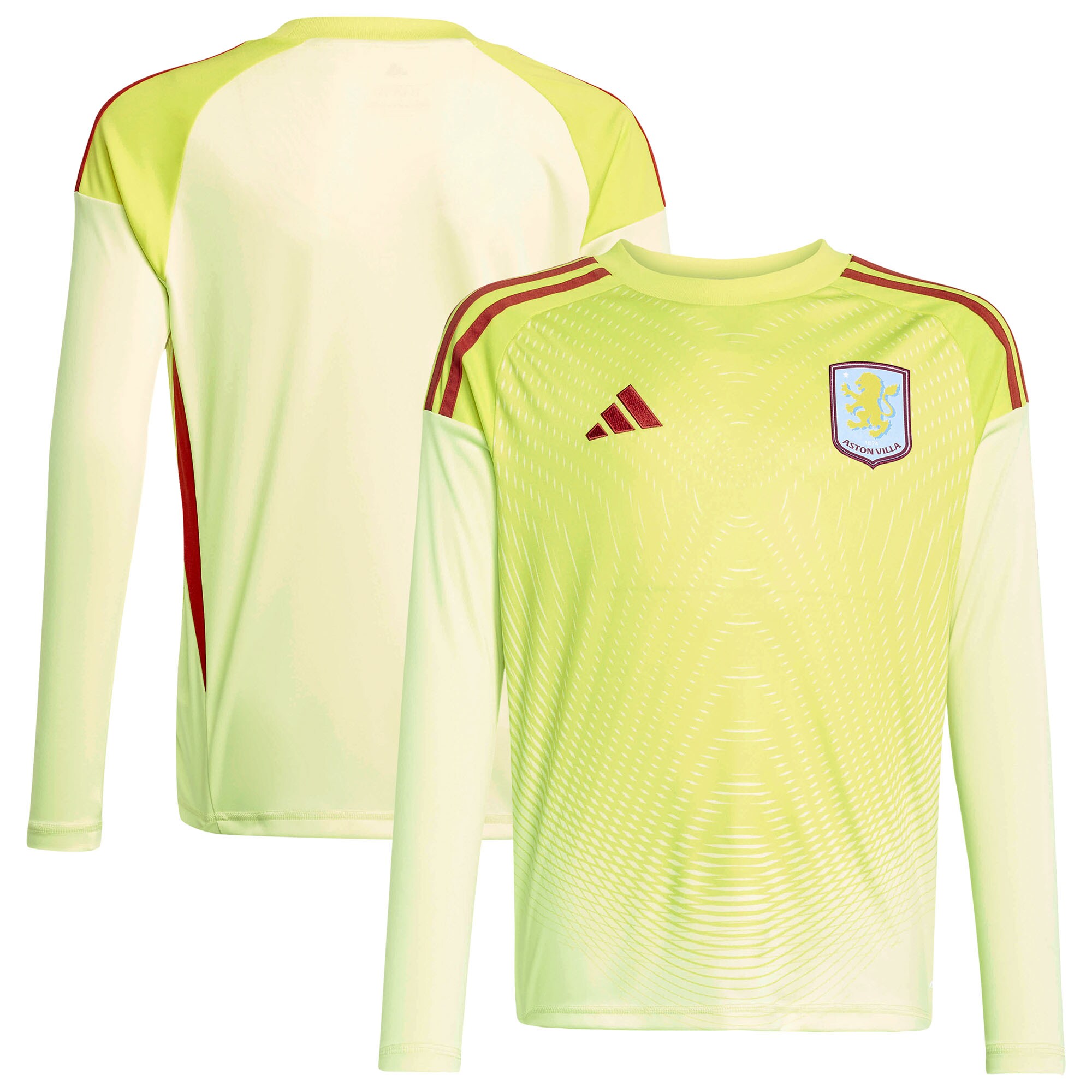 aston villa adidas goalkeeper shirt 2025-26 – long sleeve – kids with custom printing Collection | Official Aston Villa FC Gear Online
