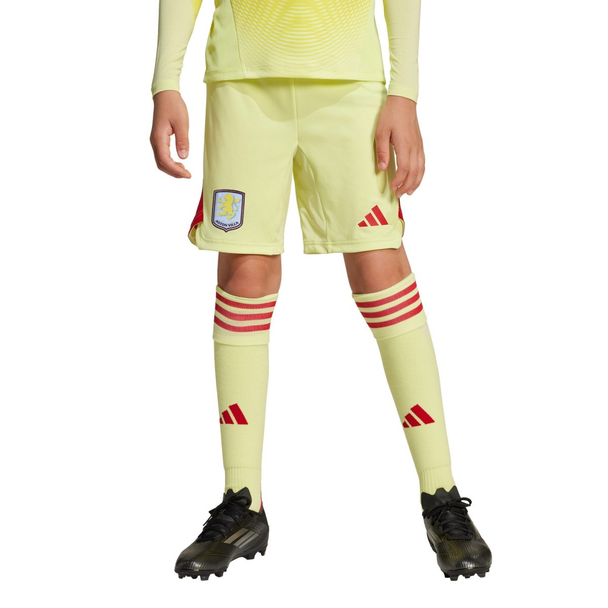aston villa adidas goalkeeper shorts 2025-26 – kids with custom printing Collection | Official Aston Villa FC Gear Online