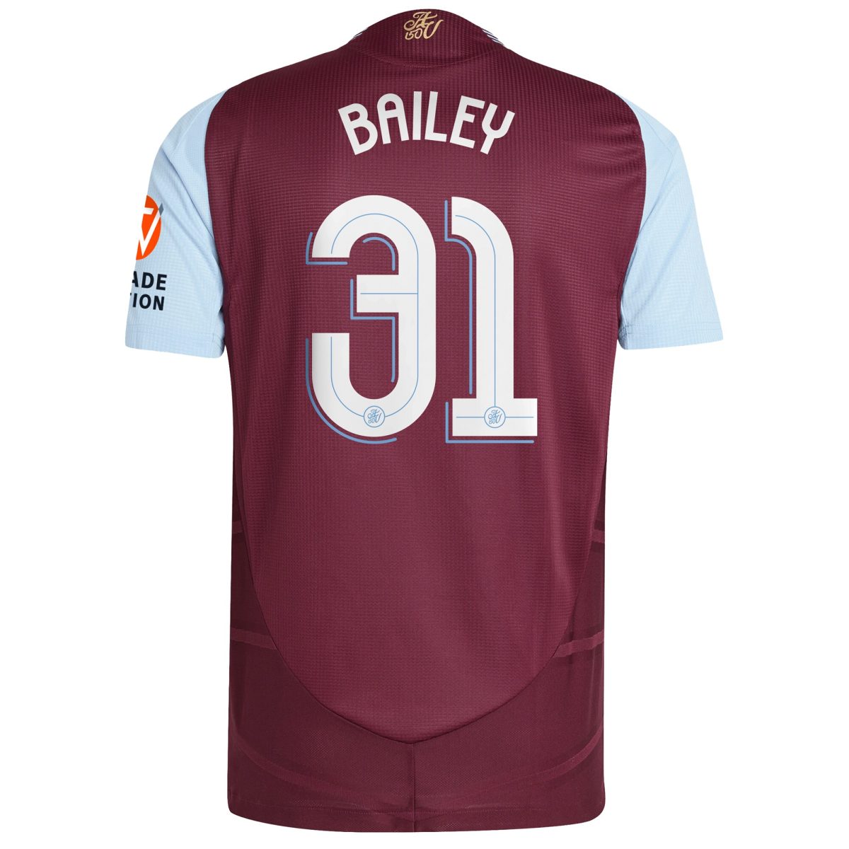aston villa adidas home authentic shirt 2024-25 with bailey 31 cup printing Collection | Official Aston Villa FC Gear Online