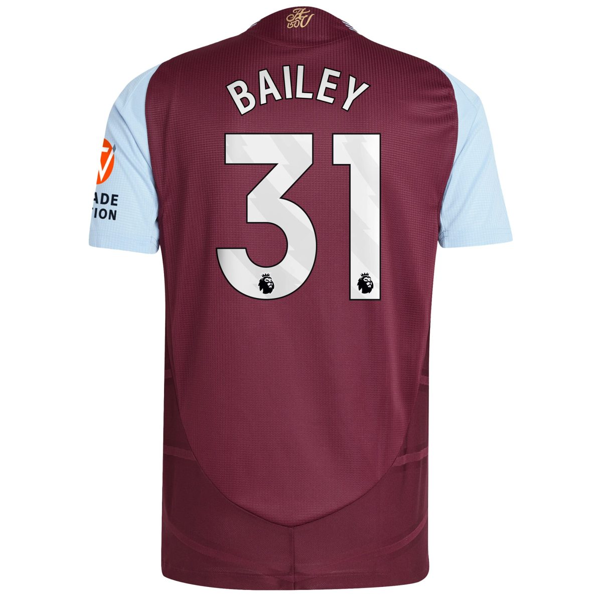 aston villa adidas home authentic shirt 2024-25 with bailey 31 printing Collection | Official Aston Villa FC Gear Online