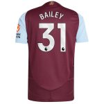 aston villa adidas home authentic shirt 2024-25 with bailey 31 printing Collection | Official Aston Villa FC Gear Online