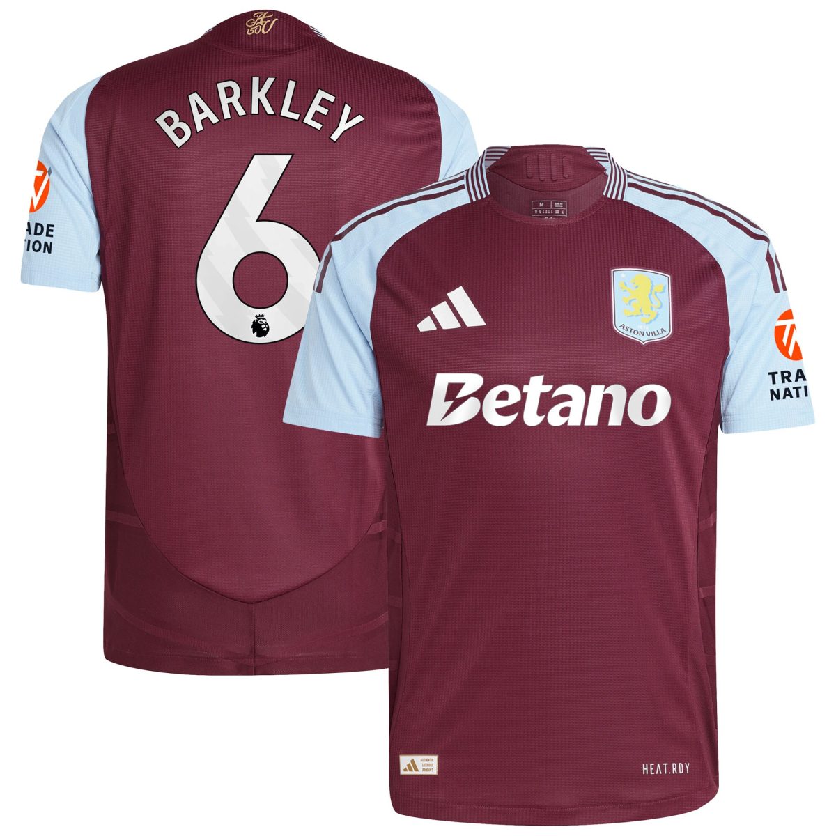 aston villa adidas home authentic shirt 2024-25 with barkley 6 printing Collection | Official Aston Villa FC Gear Online