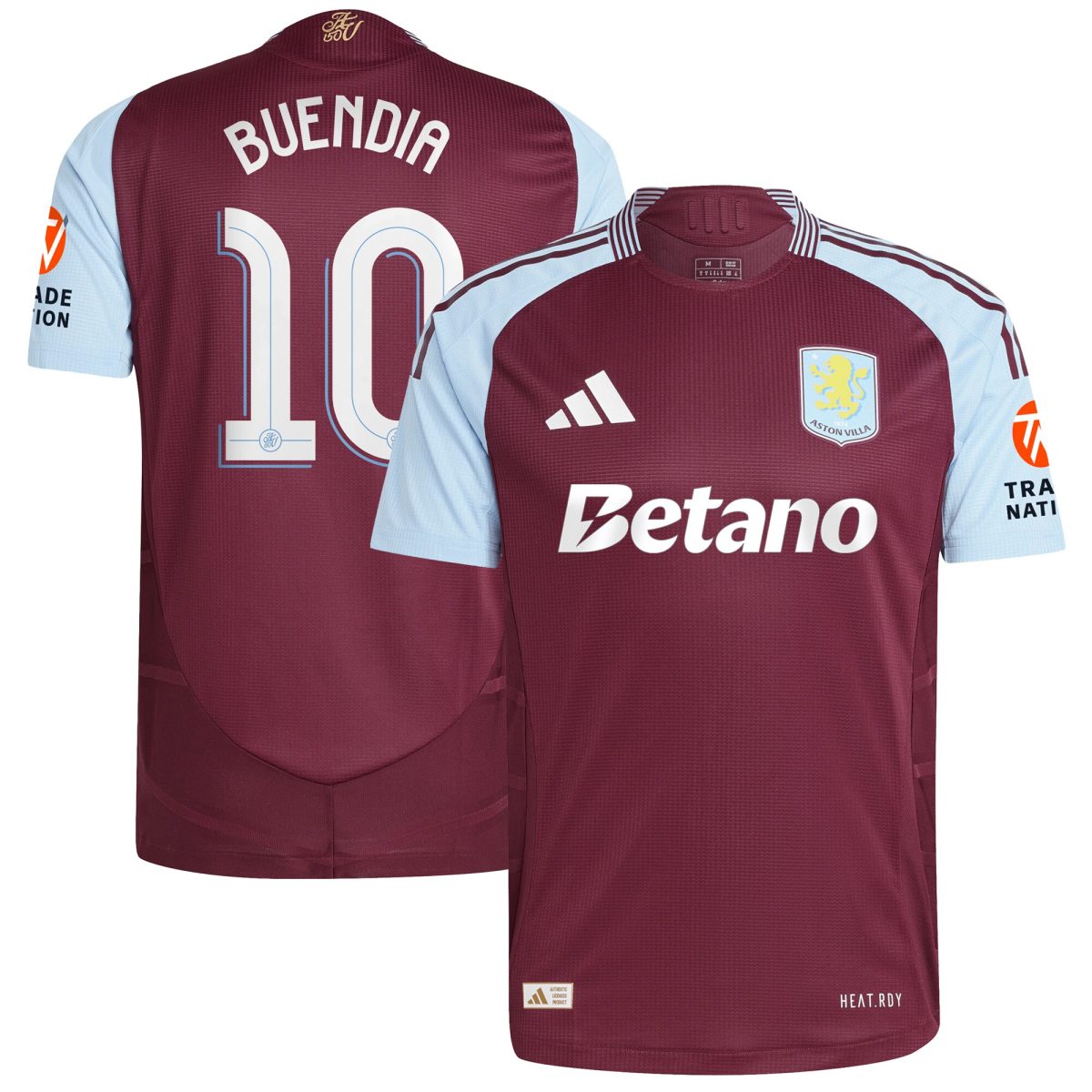 aston villa adidas home authentic shirt 2024-25 with buendia 10 cup printing Collection | Official Aston Villa FC Gear Online