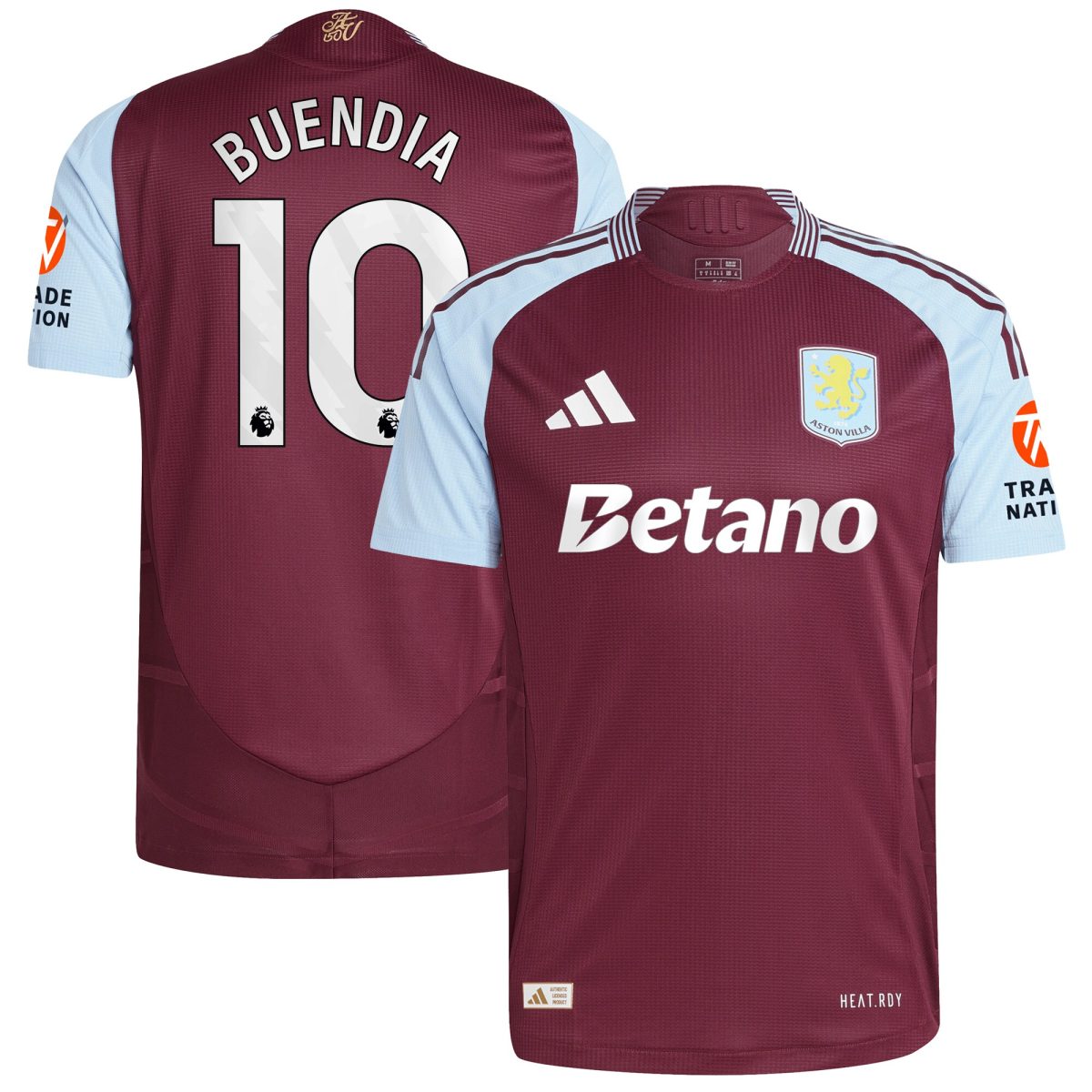 aston villa adidas home authentic shirt 2024-25 with buendia 10 printing Collection | Official Aston Villa FC Gear Online