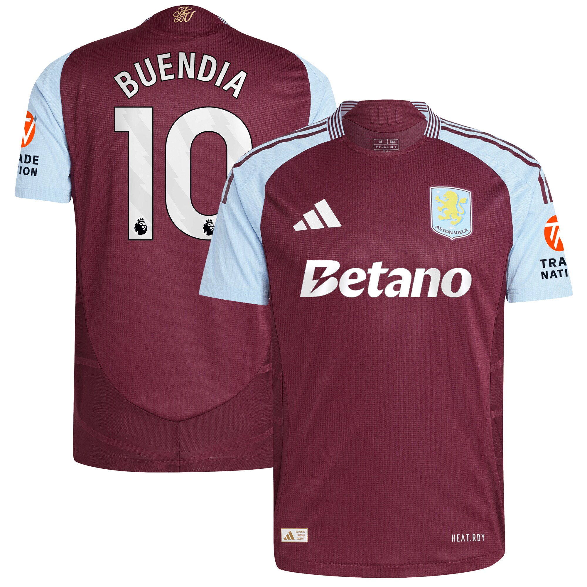 aston villa adidas home authentic shirt 2024-25 with buendia 10 printing Collection | Official Aston Villa FC Gear Online