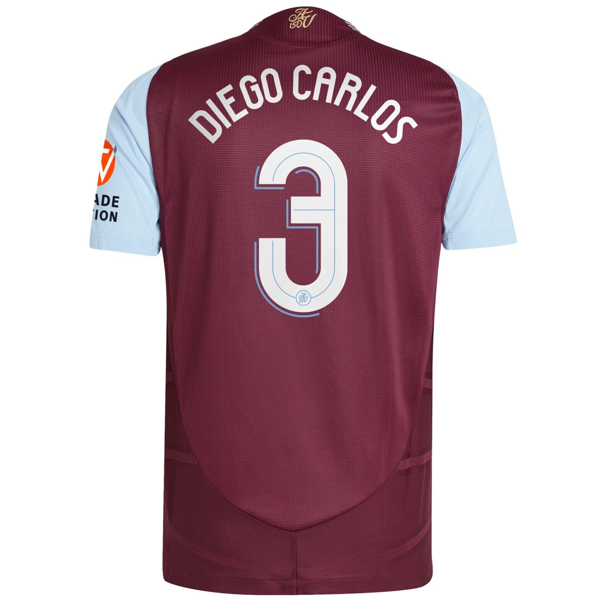 aston villa adidas home authentic shirt 2024-25 with diego carlos 3 cup printing Collection | Official Aston Villa FC Gear Online