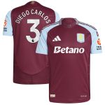 aston villa adidas home authentic shirt 2024-25 with diego carlos 3 printing Collection | Official Aston Villa FC Gear Online
