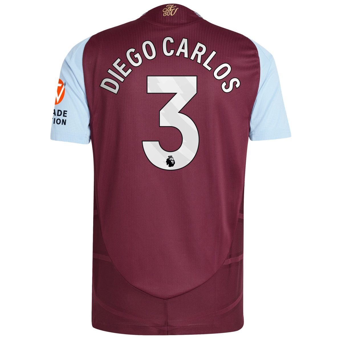 aston villa adidas home authentic shirt 2024-25 with diego carlos 3 printing Collection | Official Aston Villa FC Gear Online