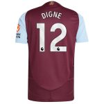 aston villa adidas home authentic shirt 2024-25 with digne 12 printing Collection | Official Aston Villa FC Gear Online
