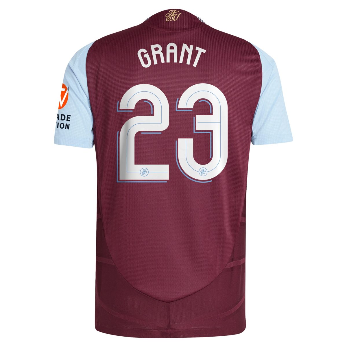 aston villa adidas home authentic shirt 2024-25 with grant 23 cup printing Collection | Official Aston Villa FC Gear Online