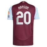 aston villa adidas home authentic shirt 2024-25 with hanson 20 cup printing Collection | Official Aston Villa FC Gear Online