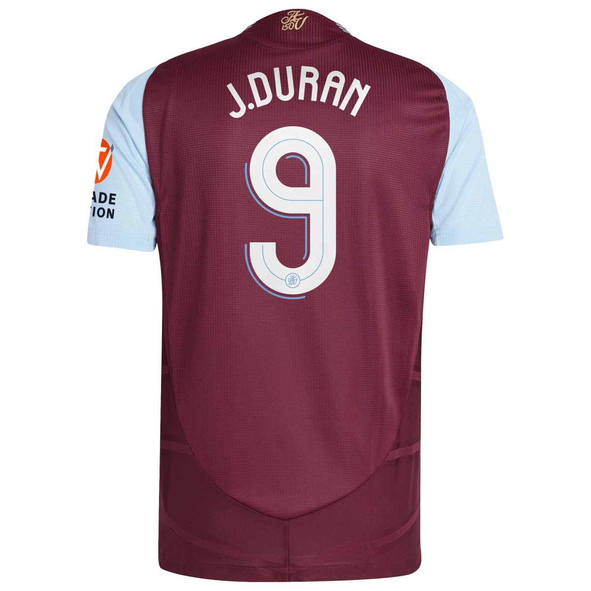 aston villa adidas home authentic shirt 2024-25 with j.duran 9 cup printing Collection | Official Aston Villa FC Gear Online