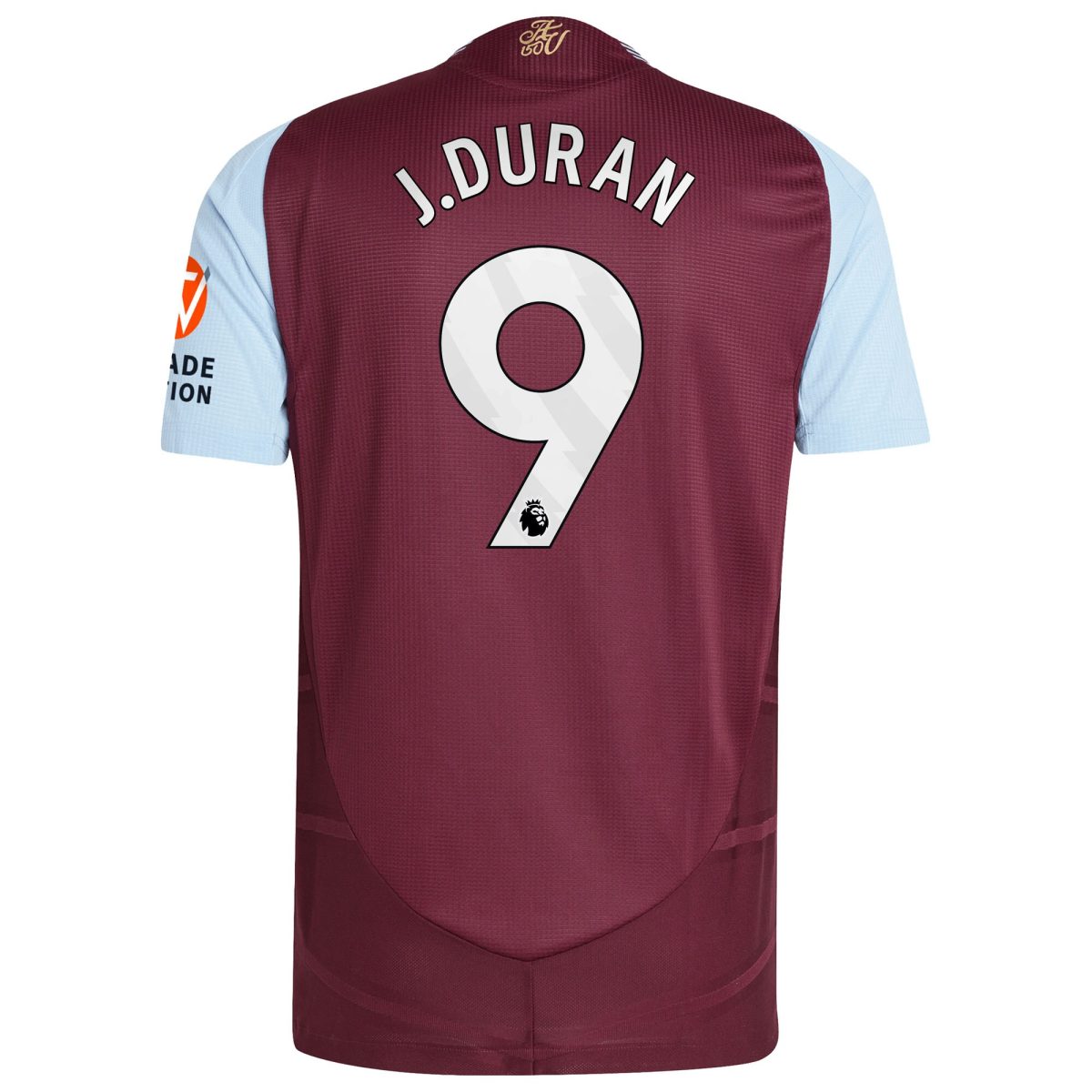 aston villa adidas home authentic shirt 2024-25 with j.duran 9 printing Collection | Official Aston Villa FC Gear Online
