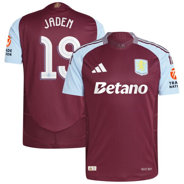 aston villa adidas home authentic shirt 2024-25 with jaden 19 cup printing Collection | Official Aston Villa FC Gear Online