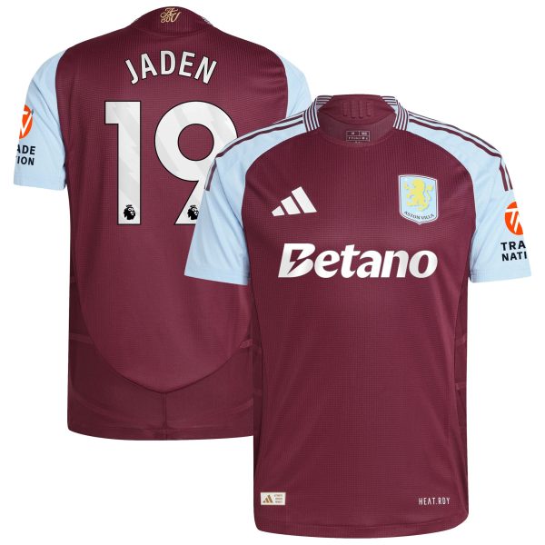 aston villa adidas home authentic shirt 2024-25 with jaden 19 printing Collection | Official Aston Villa FC Gear Online