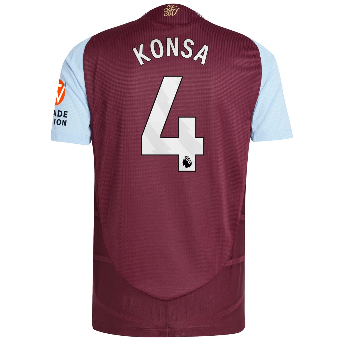 aston villa adidas home authentic shirt 2024-25 with konsa 4 printing Collection | Official Aston Villa FC Gear Online