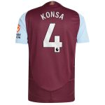 aston villa adidas home authentic shirt 2024-25 with konsa 4 printing Collection | Official Aston Villa FC Gear Online