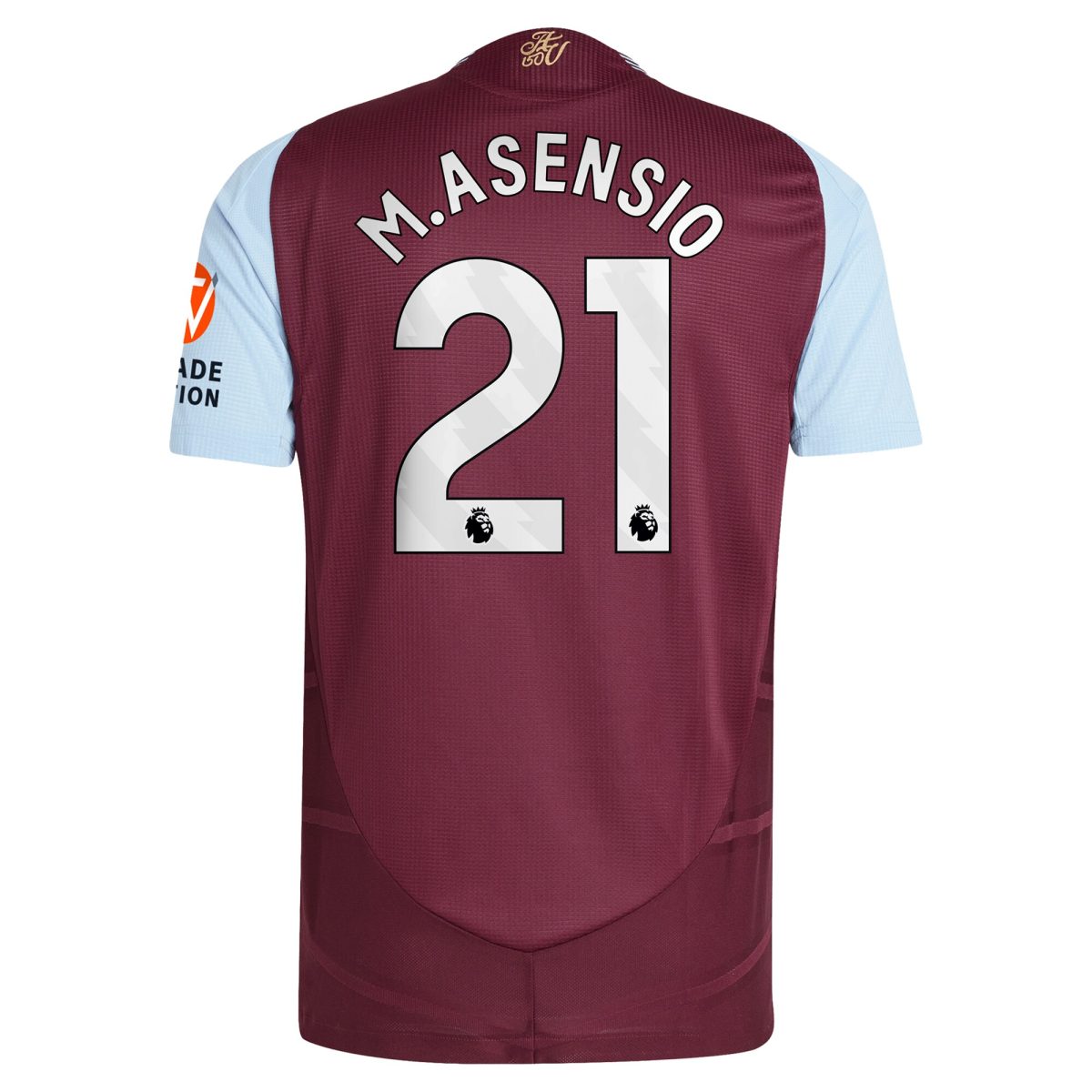 aston villa adidas home authentic shirt 2024-25 with m.asensio 21 printing Collection | Official Aston Villa FC Gear Online