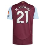 aston villa adidas home authentic shirt 2024-25 with m.asensio 21 printing Collection | Official Aston Villa FC Gear Online