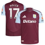 aston villa adidas home authentic shirt 2024-25 with malen 17 printing Collection | Official Aston Villa FC Gear Online