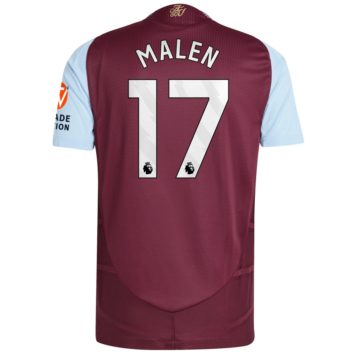 aston villa adidas home authentic shirt 2024-25 with malen 17 printing Collection | Official Aston Villa FC Gear Online