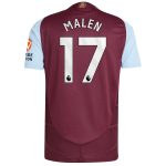 aston villa adidas home authentic shirt 2024-25 with malen 17 printing Collection | Official Aston Villa FC Gear Online