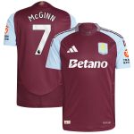 aston villa adidas home authentic shirt 2024-25 with mcginn 7 printing Collection | Official Aston Villa FC Gear Online