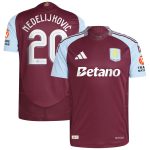 aston villa adidas home authentic shirt 2024-25 with nedeljković 20 cup printing Collection | Official Aston Villa FC Gear Online