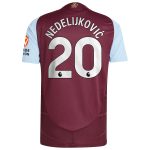 aston villa adidas home authentic shirt 2024-25 with nedeljković 20 printing Collection | Official Aston Villa FC Gear Online