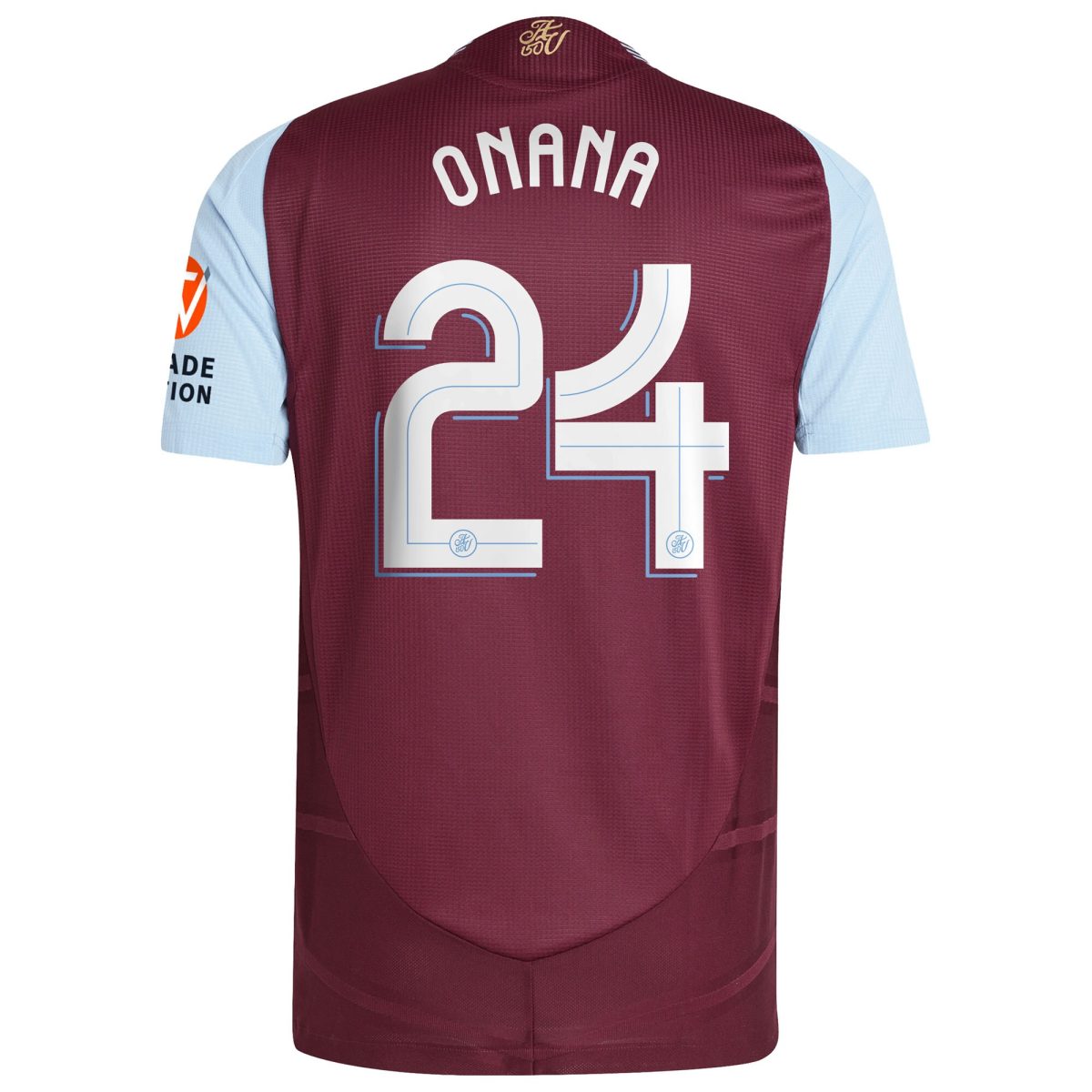 aston villa adidas home authentic shirt 2024-25 with onana 24 cup printing Collection | Official Aston Villa FC Gear Online