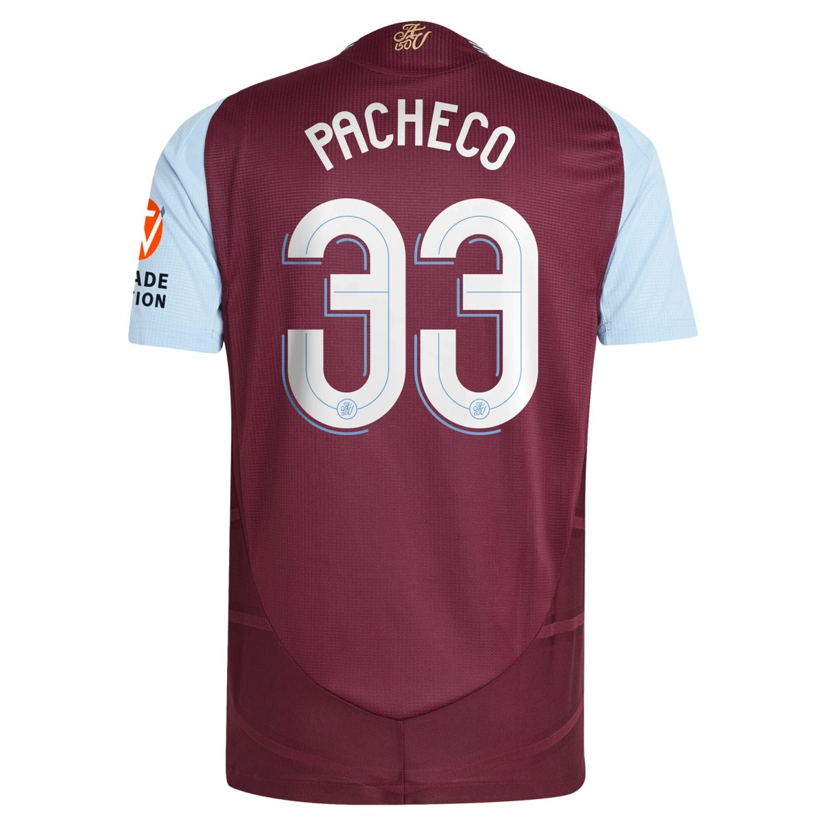 aston villa adidas home authentic shirt 2024-25 with pacheco 33 cup printing Collection | Official Aston Villa FC Gear Online