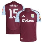 aston villa adidas home authentic shirt 2024-25 with parker 15 cup printing Collection | Official Aston Villa FC Gear Online