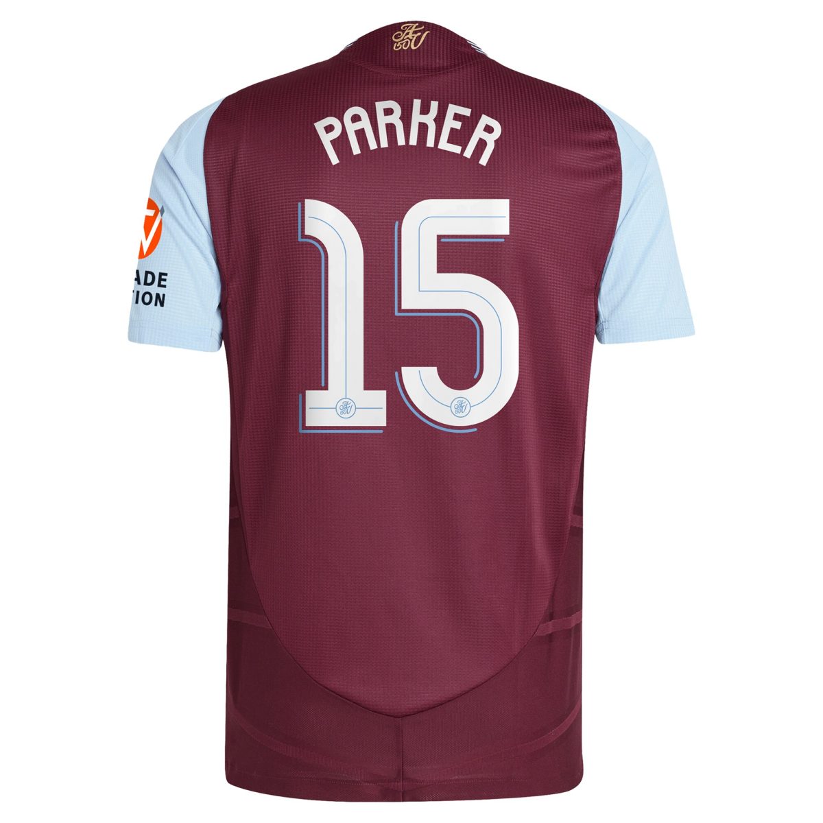 aston villa adidas home authentic shirt 2024-25 with parker 15 cup printing Collection | Official Aston Villa FC Gear Online