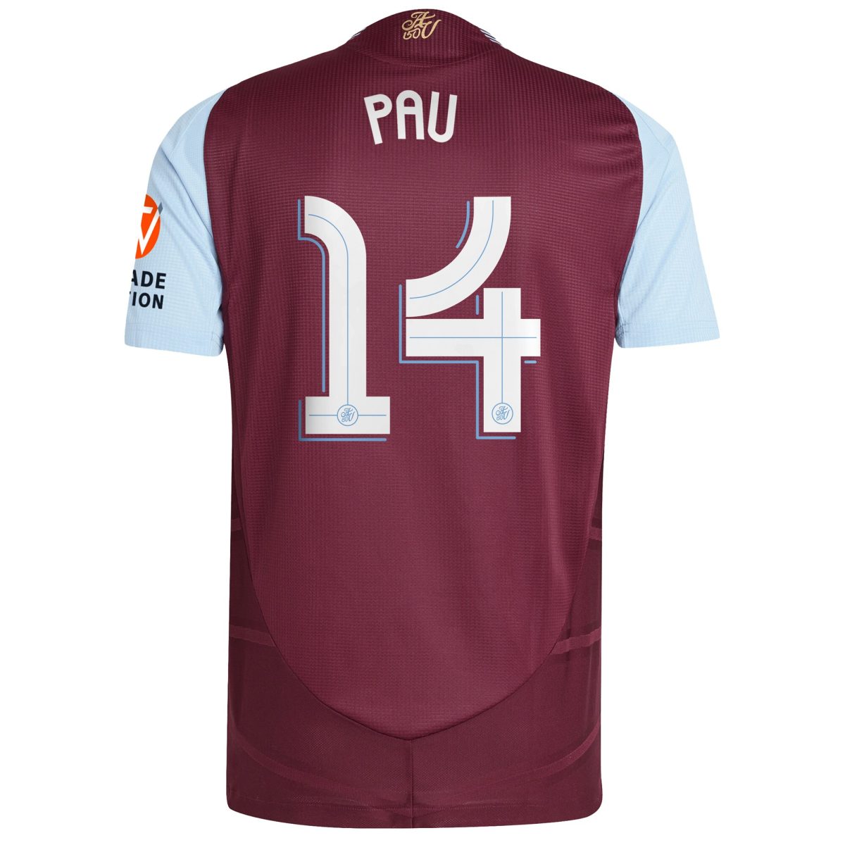 aston villa adidas home authentic shirt 2024-25 with pau 14 cup printing Collection | Official Aston Villa FC Gear Online