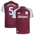aston villa adidas home authentic shirt 2024-25 with staniforth 5 cup printing Collection | Official Aston Villa FC Gear Online