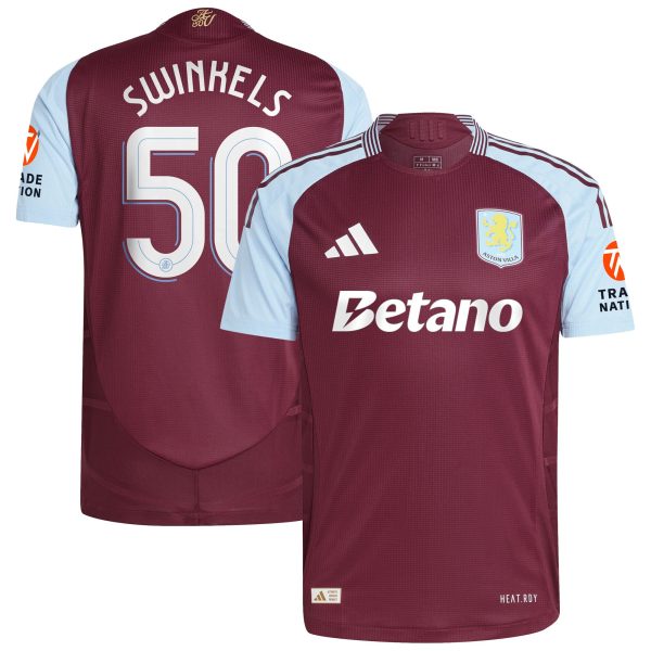 aston villa adidas home authentic shirt 2024-25 with swinkels 50 cup printing Collection | Official Aston Villa FC Gear Online
