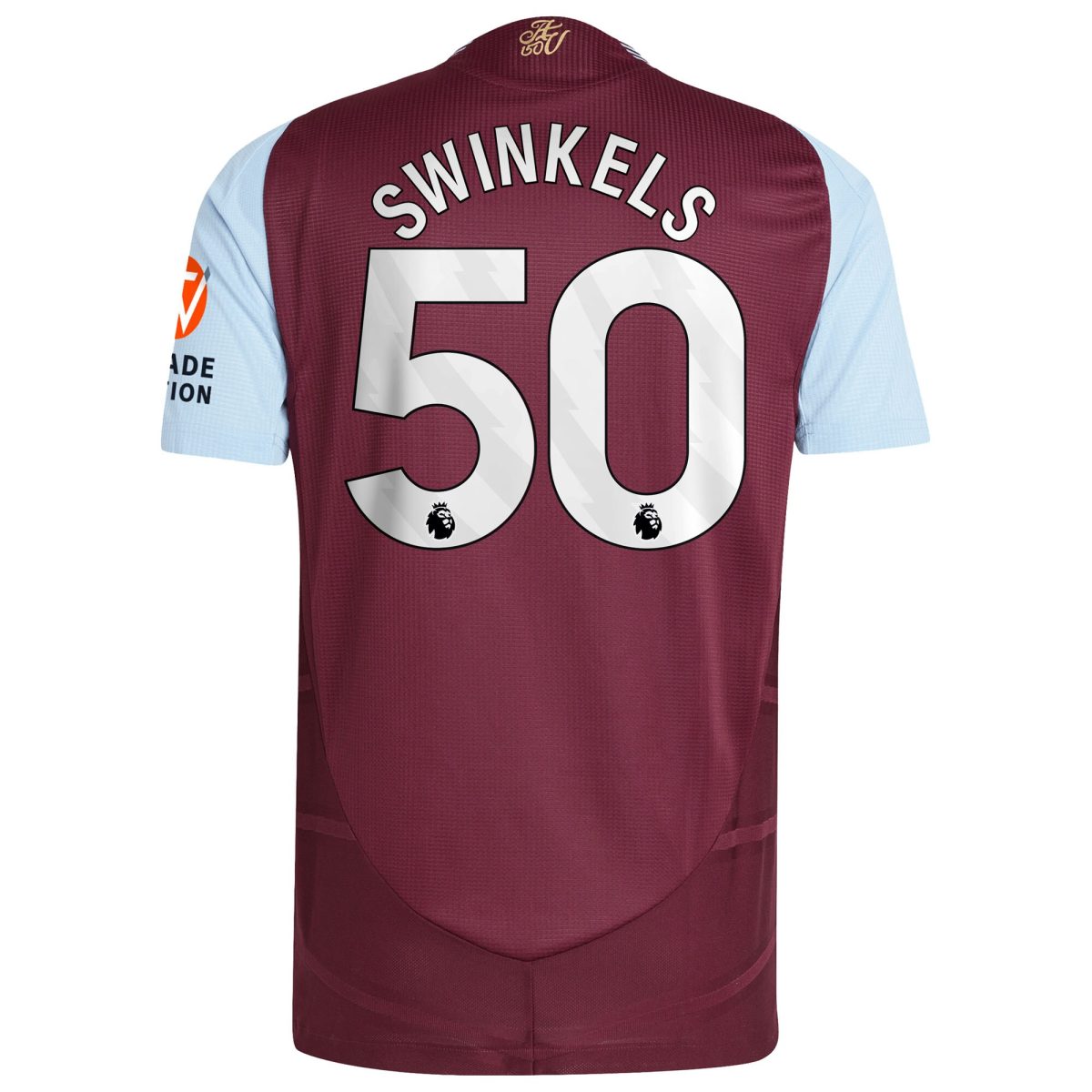aston villa adidas home authentic shirt 2024-25 with swinkels 50 printing Collection | Official Aston Villa FC Gear Online