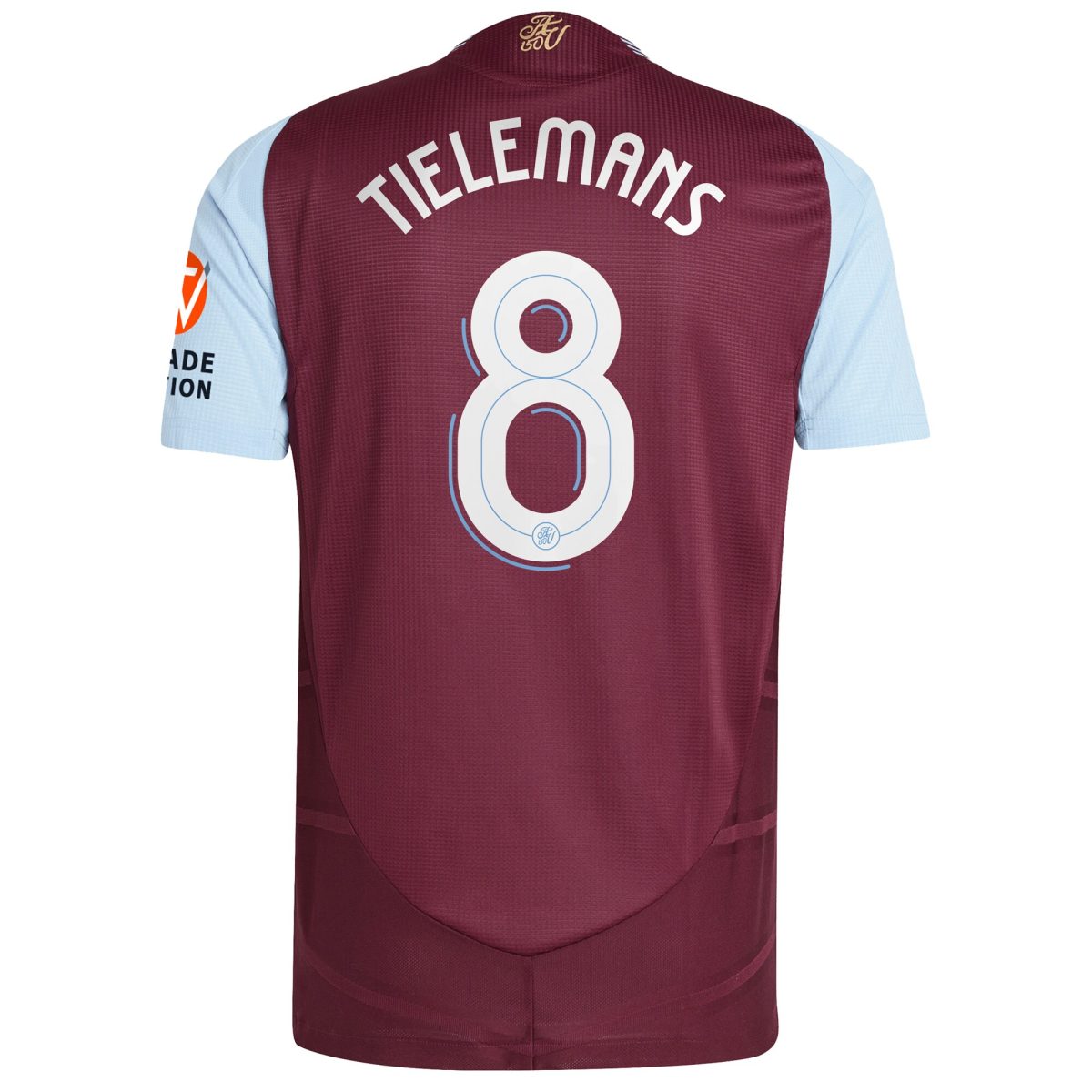 aston villa adidas home authentic shirt 2024-25 with tielemans 8 cup printing Collection | Official Aston Villa FC Gear Online