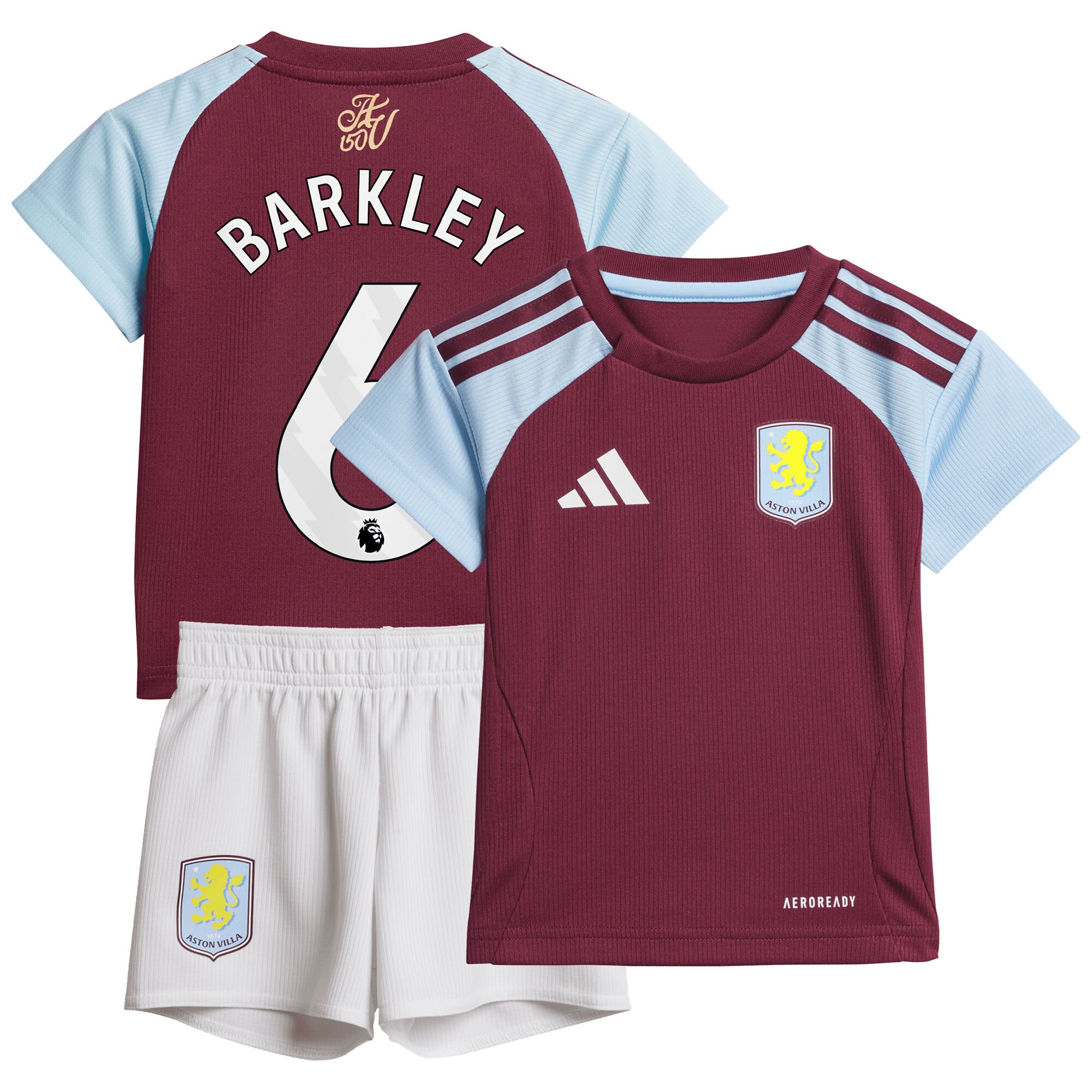 aston villa adidas home baby kit 2024-25 with barkley 6 printing Collection | Official Aston Villa FC Gear Online