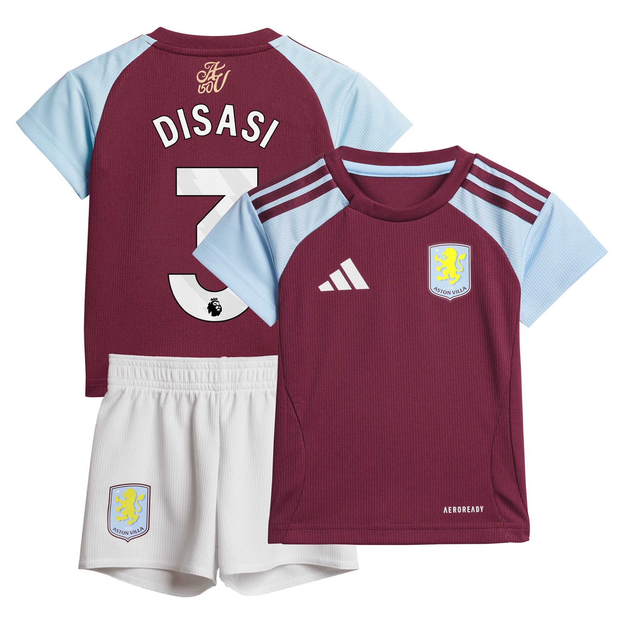 aston villa adidas home baby kit 2024-25 with disasi 3 printing Collection | Official Aston Villa FC Gear Online
