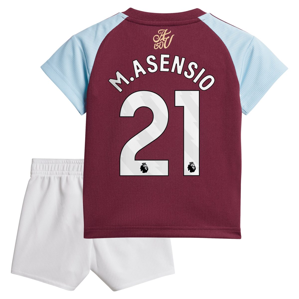 aston villa adidas home baby kit 2024-25 with m.asensio 21 printing Collection | Official Aston Villa FC Gear Online