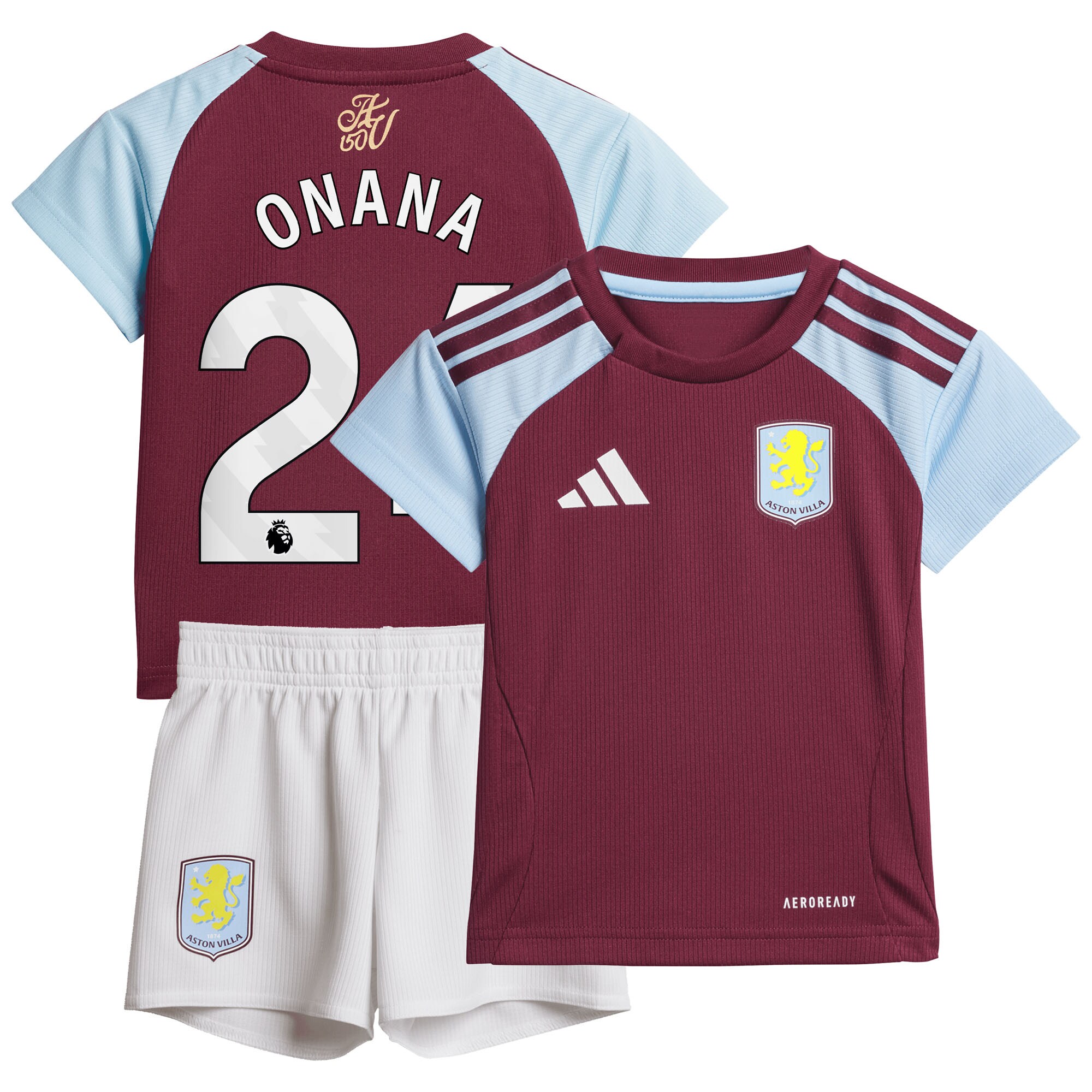 aston villa adidas home baby kit 2024-25 with onana 24 printing Collection | Official Aston Villa FC Gear Online