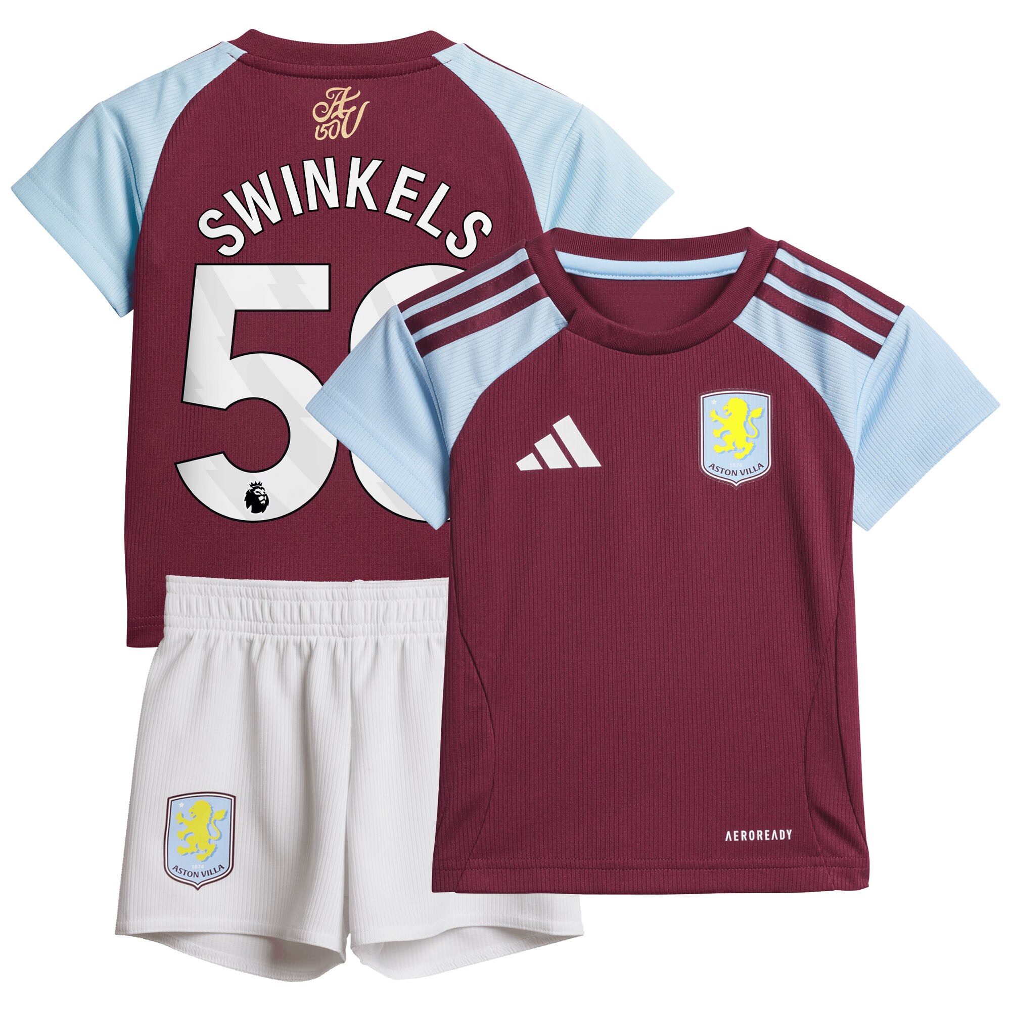 aston villa adidas home baby kit 2024-25 with swinkels 50 printing Collection | Official Aston Villa FC Gear Online