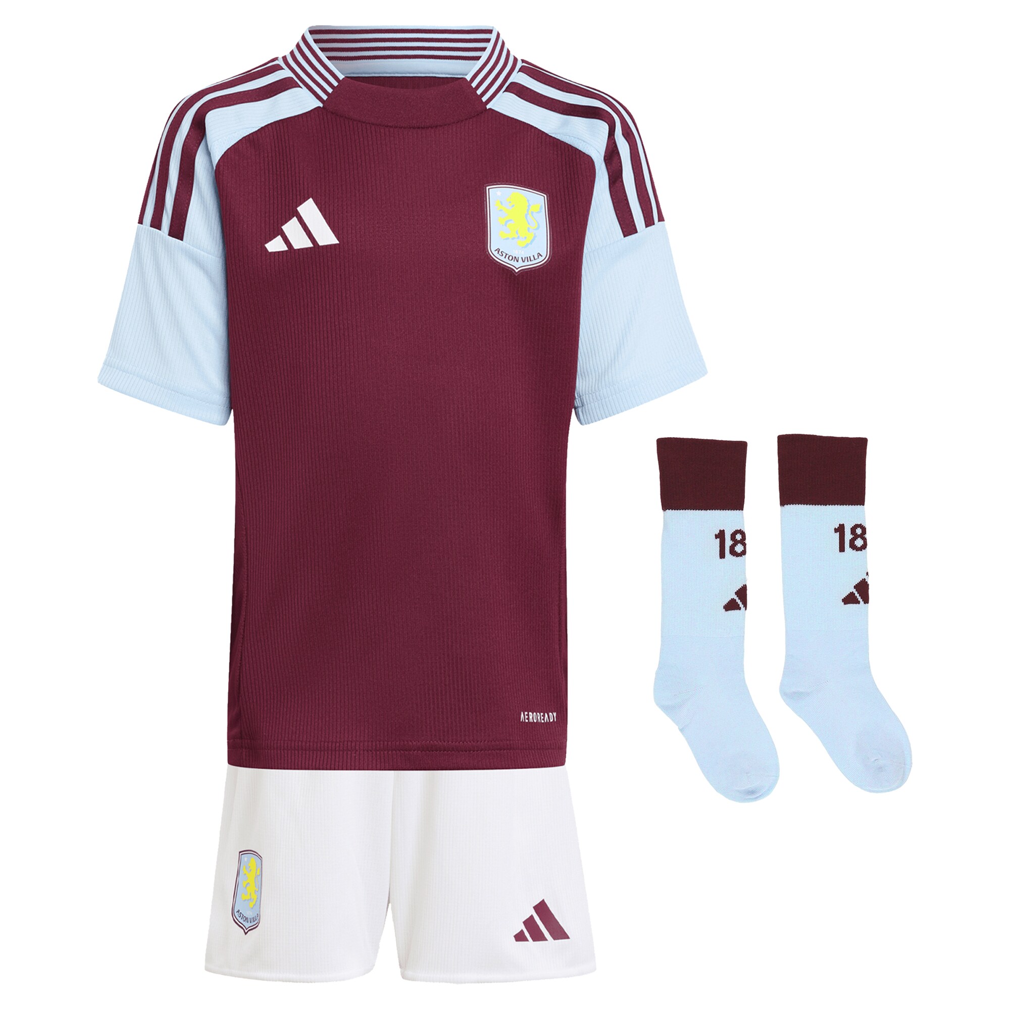 aston villa adidas home mini kit 2024-25 with a.garcía 16 printing Collection | Official Aston Villa FC Gear Online